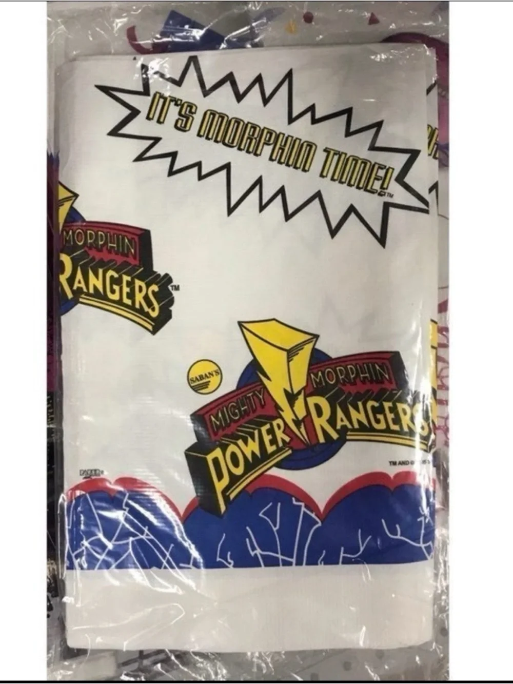 Vintage Mighty Morphin Power Rangers Party Table Covers